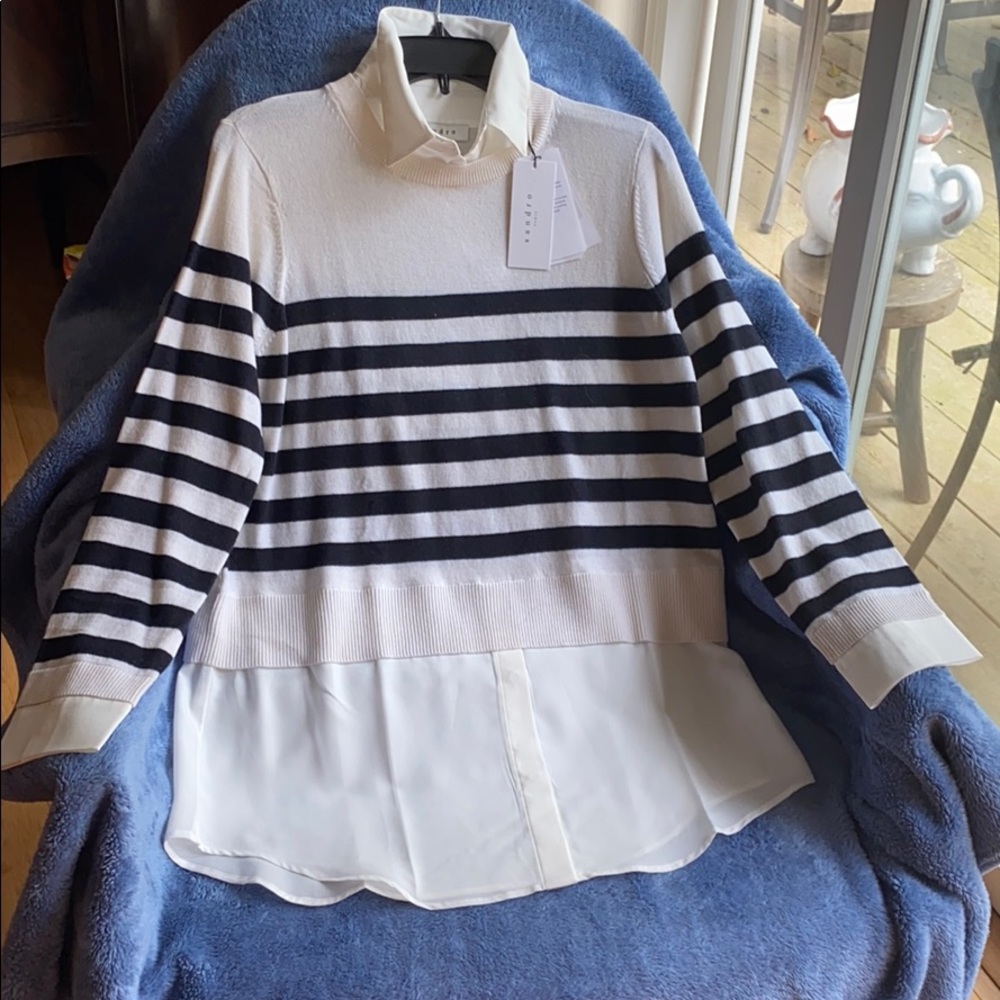 Sandro Paris Combination Sweater New With Tags - Picture 1 of 5